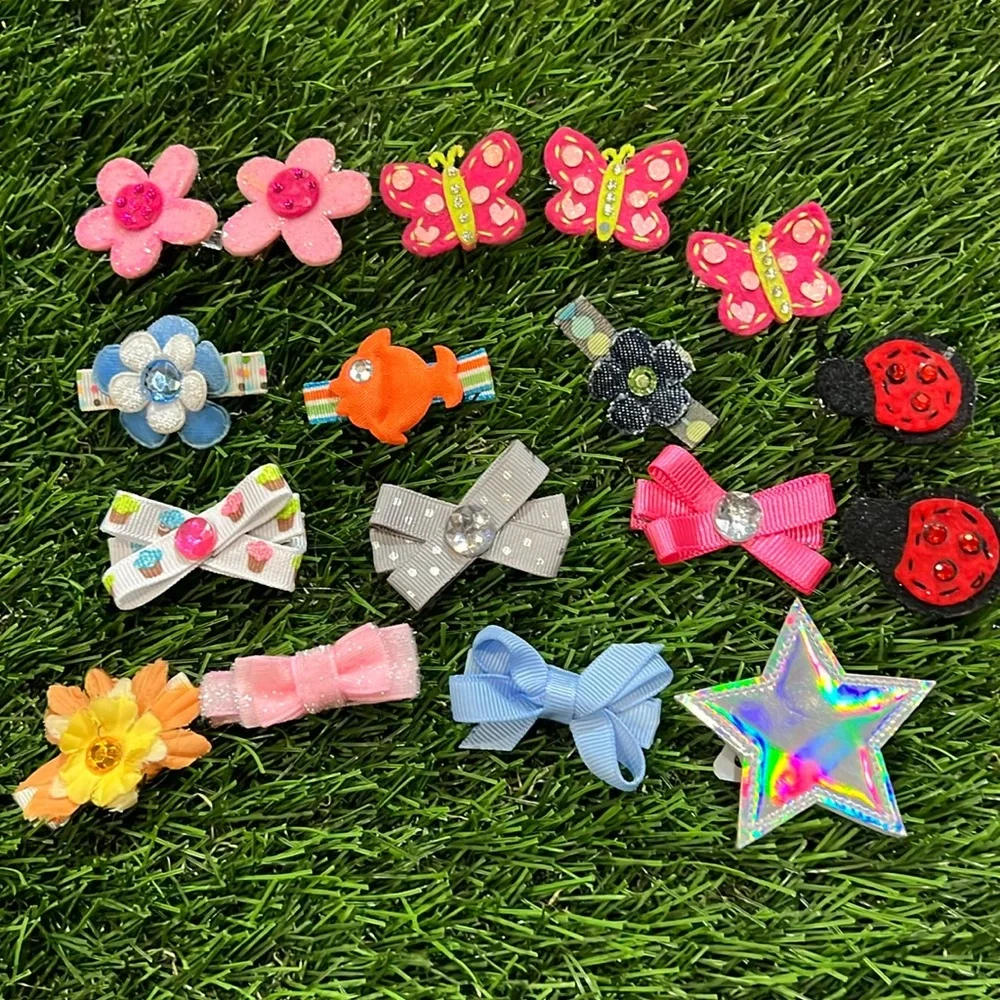 Little girl Mini Hair Clips - Set of 17